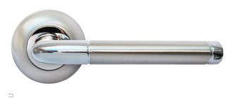 Дверные ручки Rucetti Модель 2 Хром-Никель (RAP 2, SN/CP, Италия)
